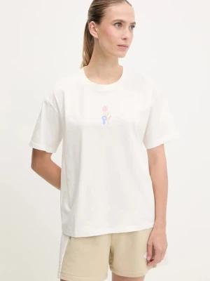 Picture t-shirt bawełniany Keynee damski kolor biały WTS0592