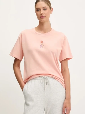 Picture t-shirt bawełniany Keynee damski kolor pomarańczowy WTS0592