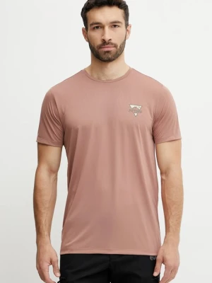 Picture t-shirt sportowy Travis męski kolor brązowy gładki MTS1257