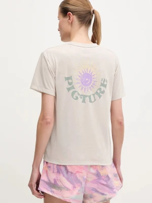 Picture t-shirt Timont beżowy