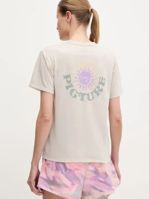 Picture t-shirt Timont damski kolor beżowy WTS0587