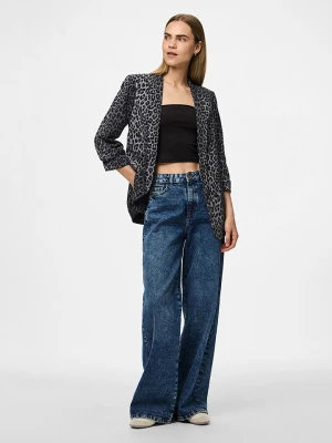 Pieces Blezer "Bosella" w kolorze czarno-szarym rozmiar: M