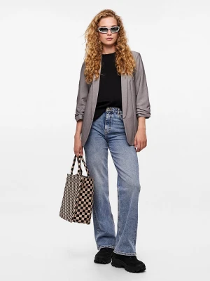 Pieces Blezer "Bosella" w kolorze szarym rozmiar: L