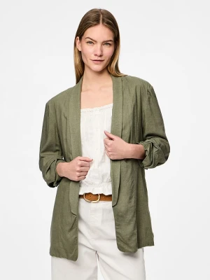 Pieces Blezer "Pia" w kolorze oliwkowym rozmiar: M