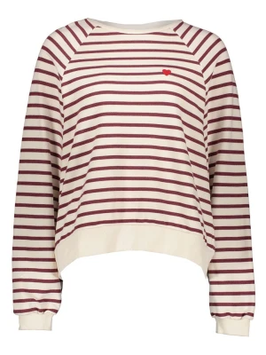 Pieces Bluza w kolorze beżowo-czerwonym rozmiar: XS
