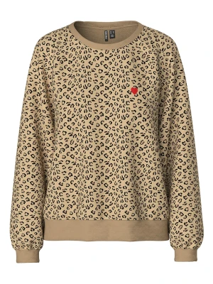 Pieces Bluza w kolorze jasnobrązowym rozmiar: L