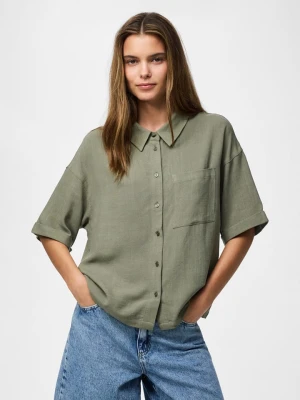 Pieces Bluzka "Pcvinsty" w kolorze khaki rozmiar: XS