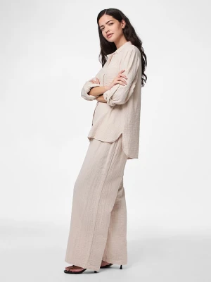 Pieces Bluzka "Sastina" w kolorze beżowym rozmiar: XS