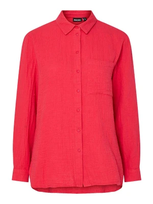 Pieces Bluzka "Sastina" w kolorze czerwonym rozmiar: XS