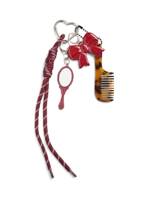 Pieces Brelok "Anina" w kolorze czerwonym do kluczy - wys. 26, 5 cm rozmiar: onesize
