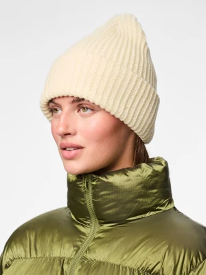 Pieces Czapka dzianinowa w kolorze beżowym rozmiar: onesize