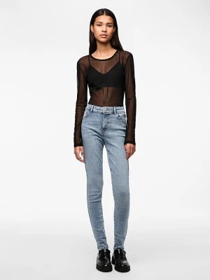 Pieces Dżinsy "Dana" - Skinny fit - w kolorze błękitnym rozmiar: M/L30