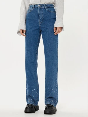 Pieces Jeansy 17153496 Niebieski Straight Fit