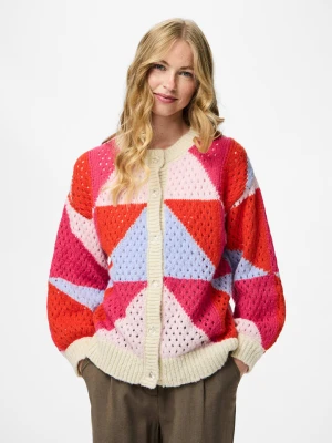 Pieces Kardigan w kolorze beżowo-różowym rozmiar: M