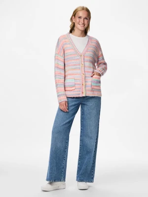 Pieces Kardigan w kolorze jasnoróżowym ze wzorem rozmiar: XL