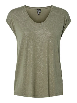 Pieces Koszulka "Alice" w kolorze khaki rozmiar: M