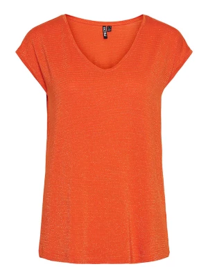 Pieces Koszulka "Billo" w kolorze pomarańczowym rozmiar: M