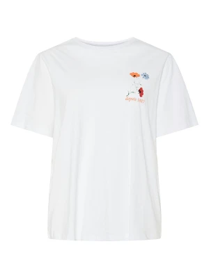 Pieces Koszulka "Flura" w kolorze białym rozmiar: S