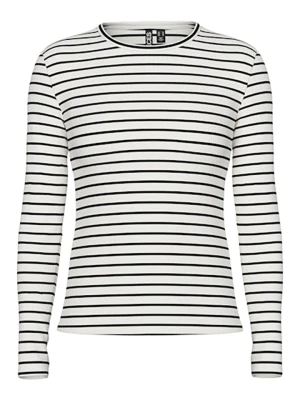 Pieces Koszulka "Ruka" w kolorze czarno-białym rozmiar: L