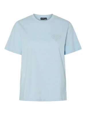 Pieces Koszulka "Tara" w kolorze błękitnym rozmiar: M