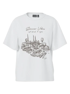 Pieces Koszulka w kolorze białym rozmiar: S