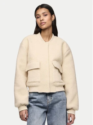 Pieces Kurtka bomber Fully 17152505 Kremowy Regular Fit