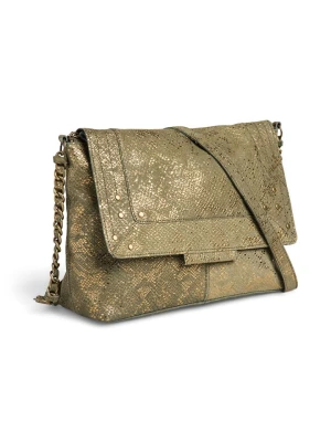 Pieces Skórzana torebka "Felizia" w kolorze khaki - 27 x 20, 5 x 10 cm rozmiar: onesize