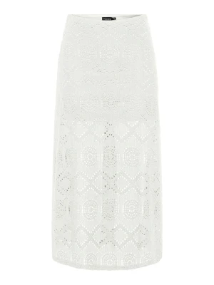 Pieces Spódnica "Sonnie" w kolorze białym rozmiar: XS