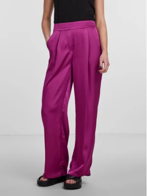 Pieces Spodnie materiałowe 17143555 Fioletowy Wide Leg