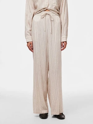 Pieces Spodnie "Pia" w kolorze beżowym rozmiar: S