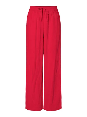 Pieces Spodnie "Sastina" w kolorze czerwonym rozmiar: XS