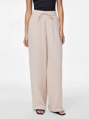 Pieces Spodnie "Sastina" w kolorze kremowym rozmiar: XL