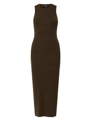 Pieces Sukienka dzianinowa w kolorze brązowym rozmiar: S