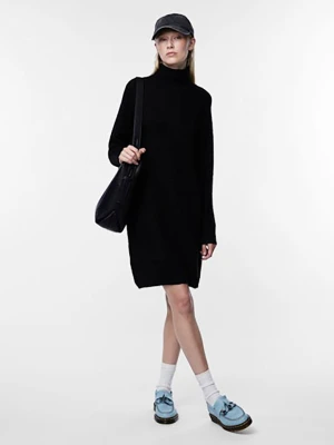 Pieces Sukienka dzianinowa w kolorze czarnym rozmiar: M