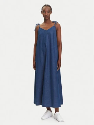 Pieces Sukienka jeansowa Tenim 17157940 Granatowy Loose Fit