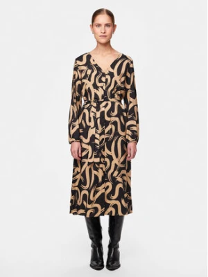 Pieces Sukienka koszulowa Merita 17147634 Beżowy Regular Fit