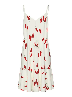 Pieces Sukienka "Nya" w kolorze kremowym rozmiar: XS