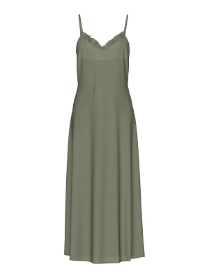 Pieces Sukienka "Nya" w kolorze oliwkowym rozmiar: L