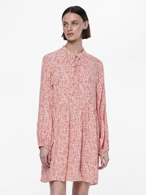 Pieces Sukienka w kolorze beżowo-czerwonym rozmiar: XS