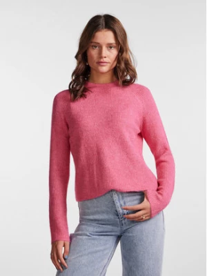 Pieces Sweter 17098262 Różowy Regular Fit
