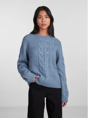 Pieces Sweter 17140372 Niebieski Regular Fit