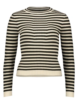 Pieces Sweter "Crista" w kolorze kremowo-czarnym rozmiar: XL