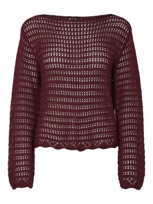 Pieces Sweter "Fallon" w kolorze brązowym rozmiar: XS