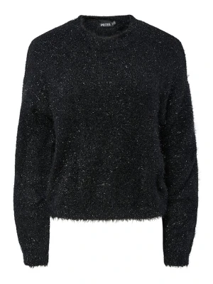 Pieces Sweter "Mie" w kolorze czarnym rozmiar: L