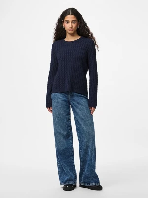 Pieces Sweter "Pcfia" w kolorze granatowym rozmiar: XL