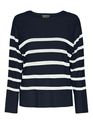 Pieces Sweter "Sia" w kolorze granatowo-białym rozmiar: S