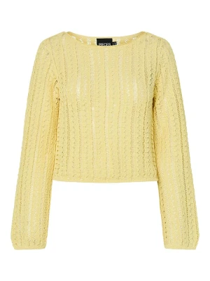 Pieces Sweter "Siri" w kolorze żółtym rozmiar: M