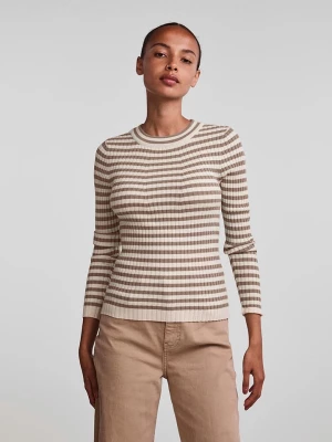 Pieces Sweter w kolorze beżowo-jasnobrązowym rozmiar: S