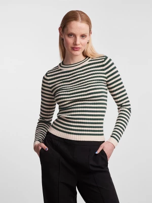 Pieces Sweter w kolorze beżowo-oliwkowym rozmiar: XL