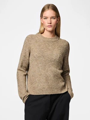 Pieces Sweter w kolorze beżowym rozmiar: XS